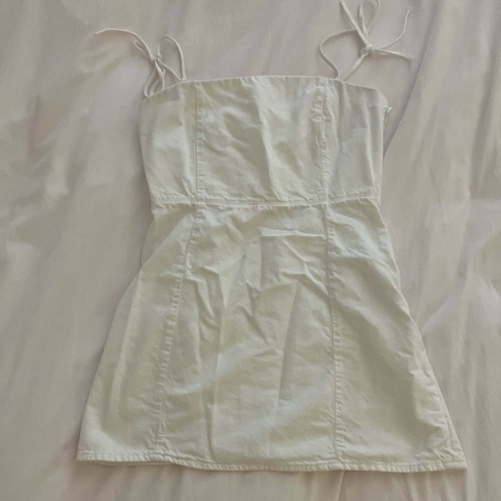 white denim dress